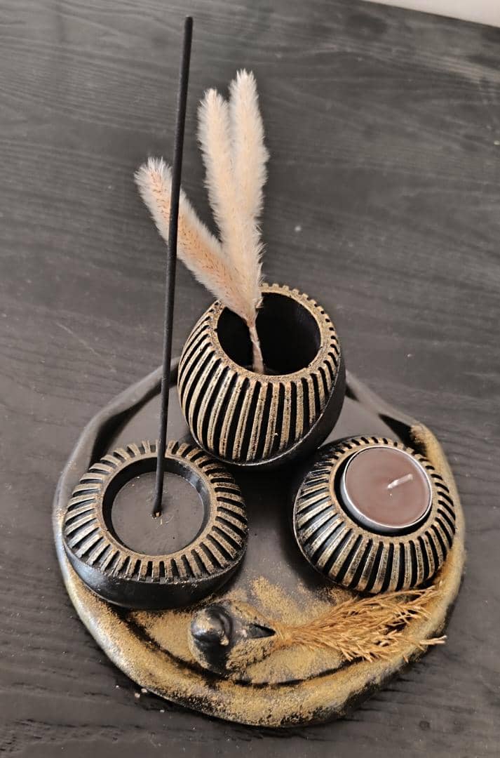 🖤💛ست ۵تکه شیاردار مشکی طلائی